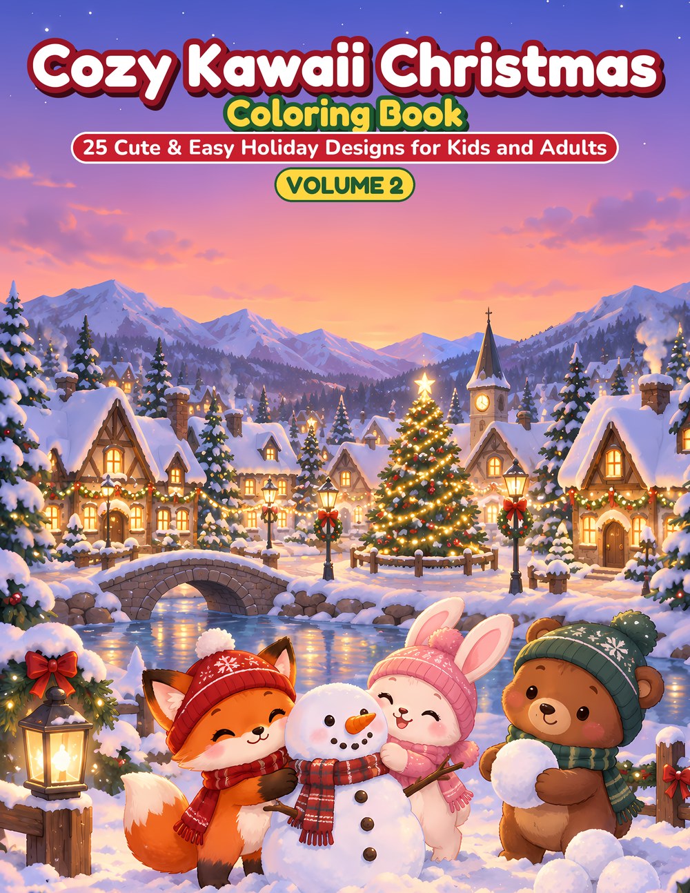 Cozy Kawaii Christmas Coloring Book — Vol. 2