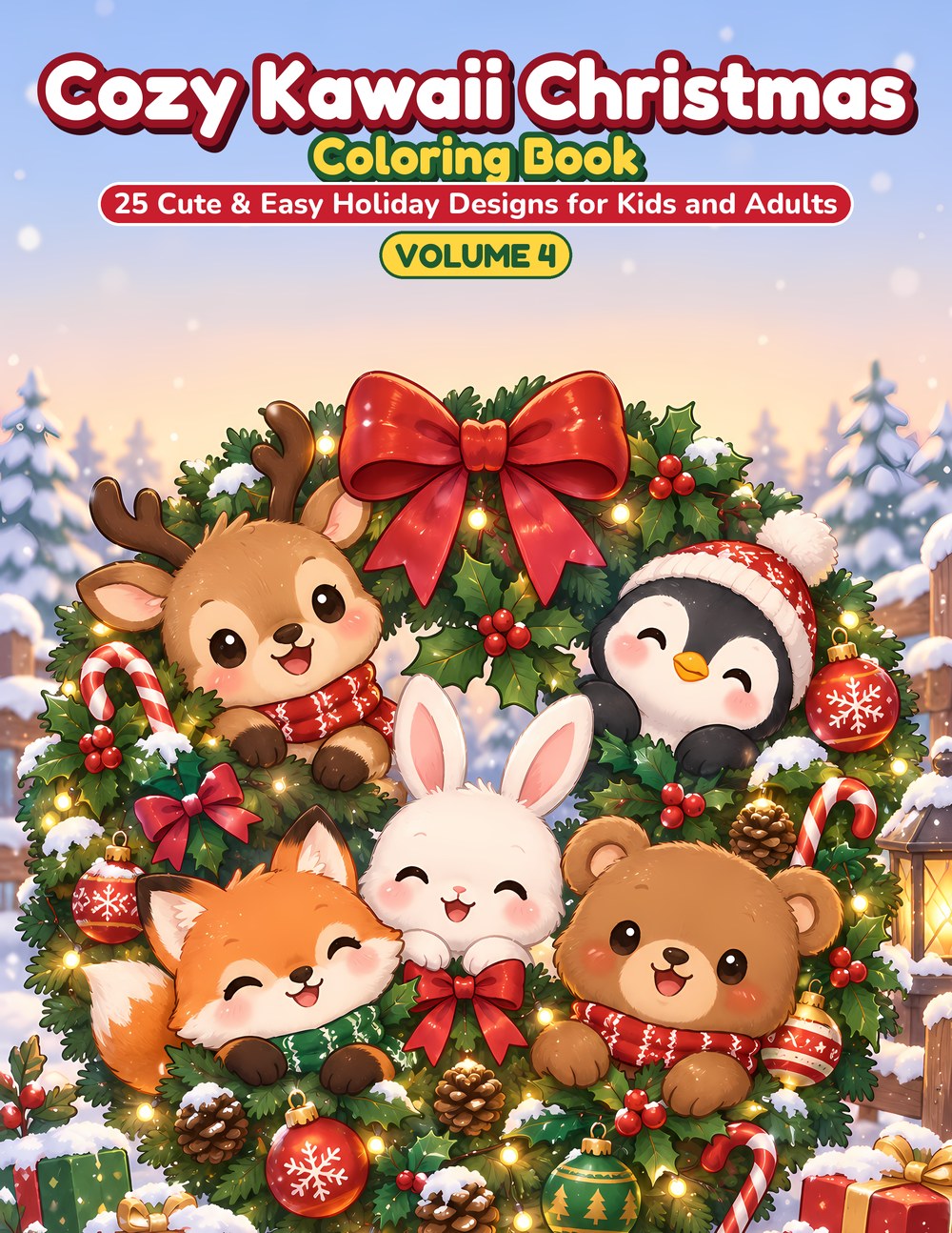 Cozy Kawaii Christmas Coloring Book — Vol. 4